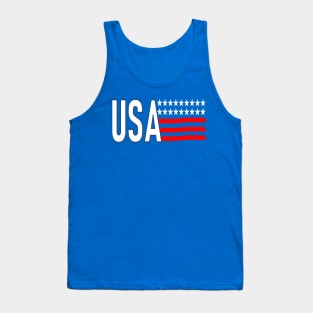 USA (Flag Text) Tank Top